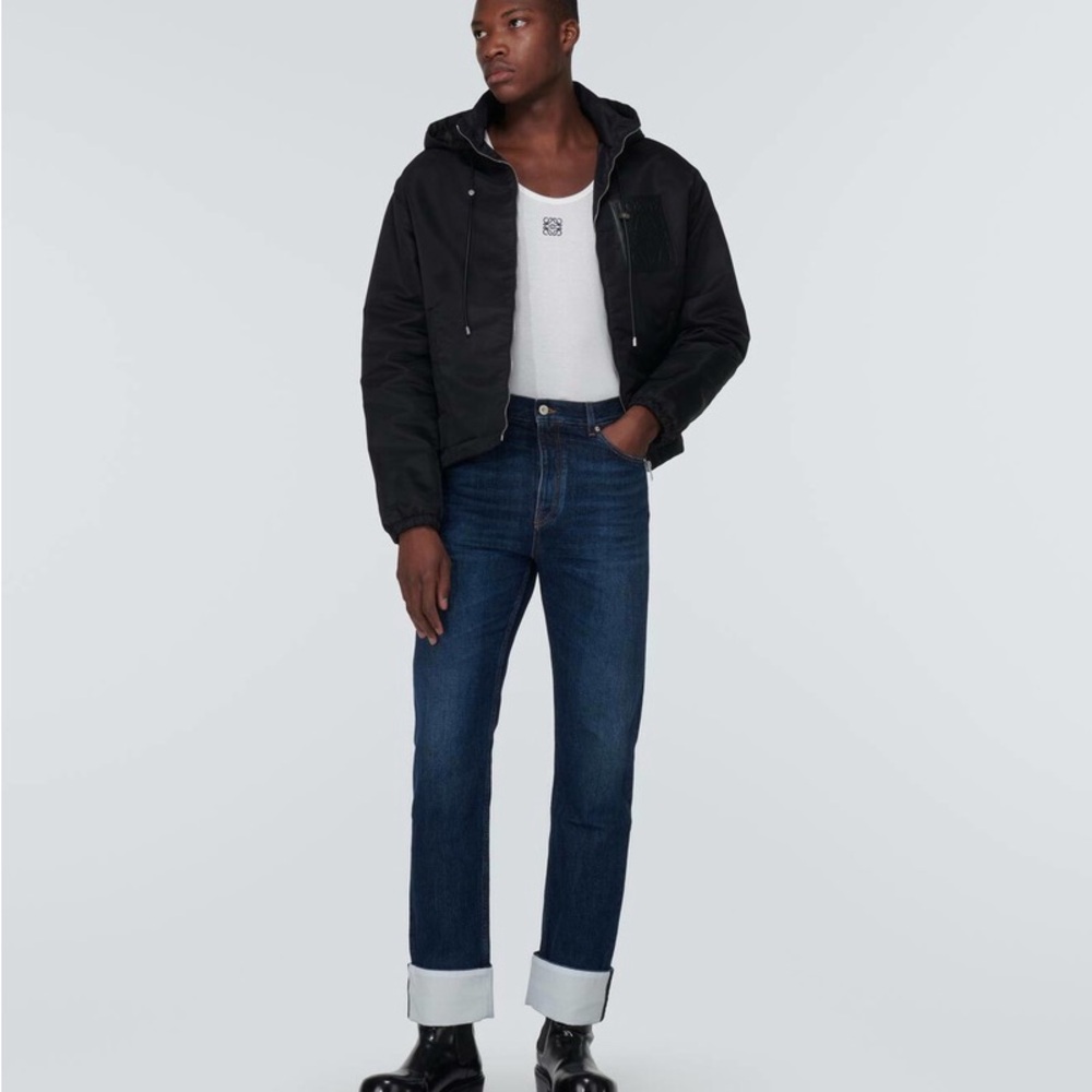 Men's LOEWE Fisherman Turn-Up jeans — washed indigo